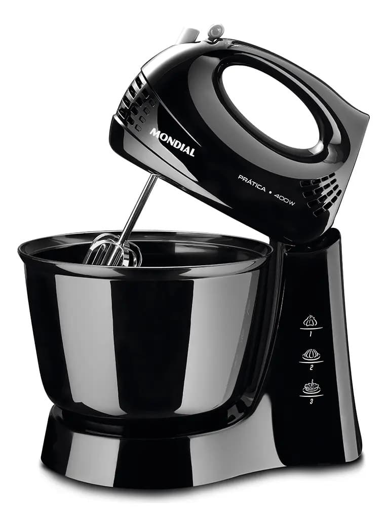 Batedeira Prática Mondial Preto 400W B-44-B — foto 1 de 7