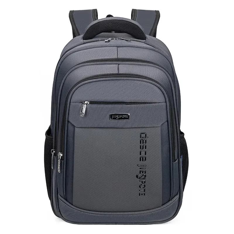 Mochila Escolar Unissex JIESIPOTE espacosa, faixa reflexiva noturna, bolsos laterais elásticos, zíper suave e durável, alça de mão reforçada, perfeita para transporte de livros e notebook leve. — foto 1 de 8