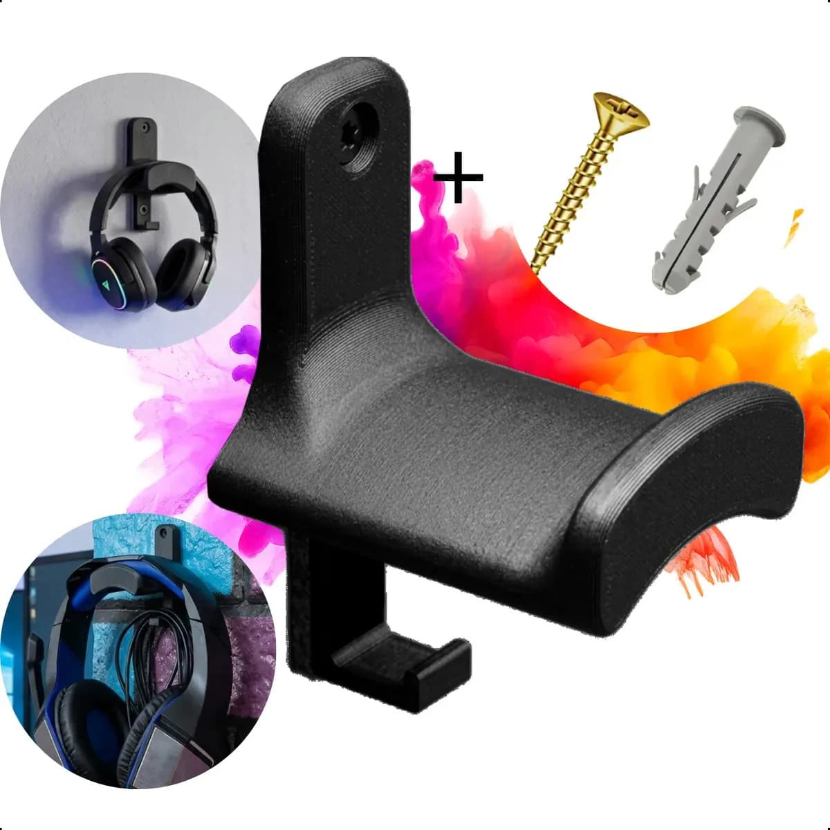 Suporte Gancho Headset Fone Gamer Cabo Fone Ouvido Headphone — foto 1 de 6
