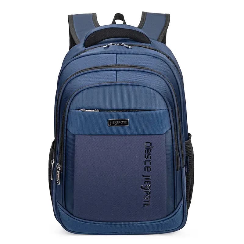 Mochila Estudantil Reforçada JIESIPOTE unissex, tecido durável, faixa reflexiva, vários bolsos internos e externos, alça reforçada, prática para livros, cadernos e materiais escolares diários. — foto 1 de 8