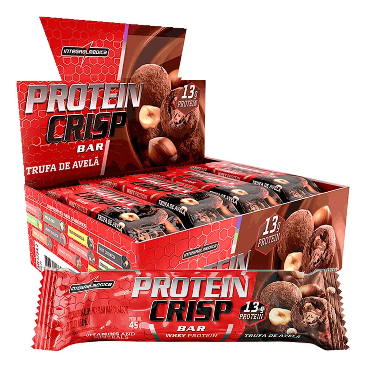 Protein Crisp Bar Trufa de Avelã 12 und Integralmédica — foto 1 de 5