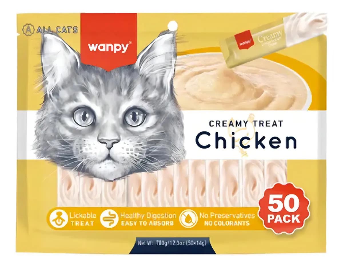 Wanpy Truly Creamy Para Gatos Sabor Frango Com 50un — foto 1 de 4