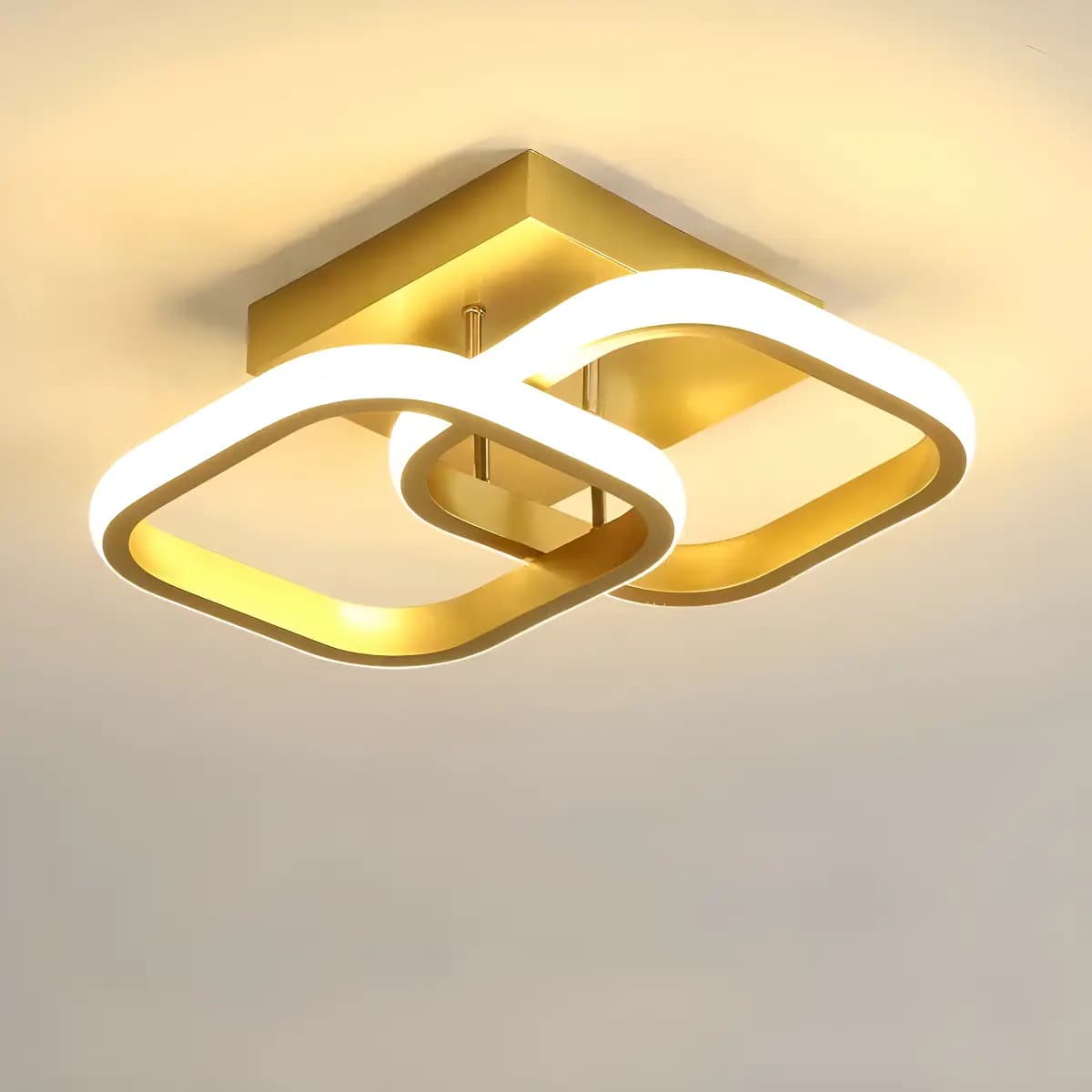 Luminária De Led Sobrepor Moderna Elegante 20w 3 Em 1 Estrutura Dourado — foto 1 de 11