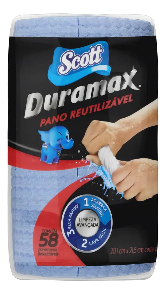 Pano Reutilizável Scott Duramax 58 Unidades — foto 1 de 2