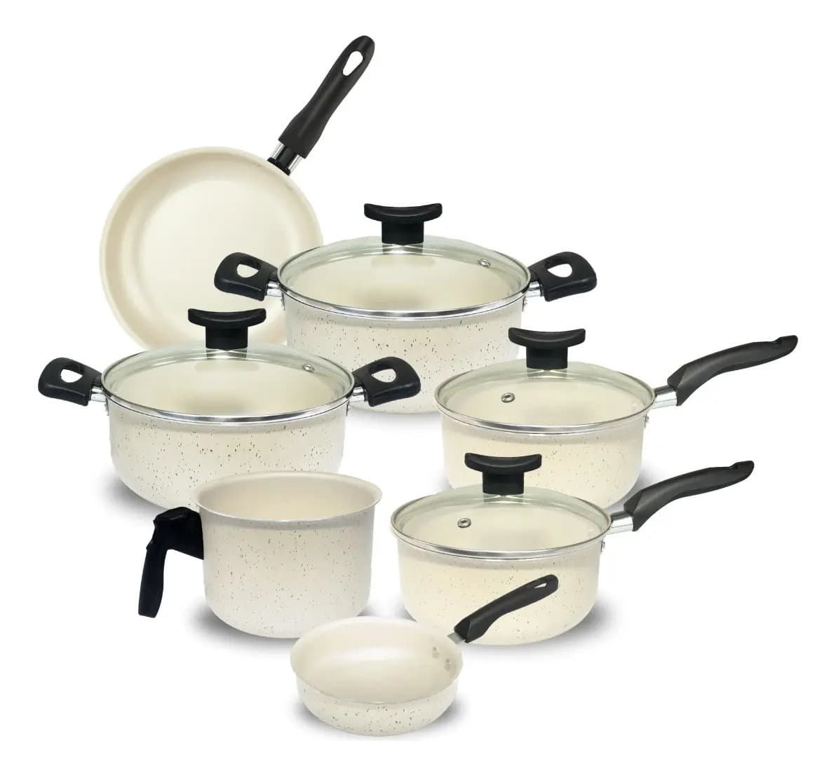 Conjunto Panelas Antiaderente 10 Peças Teflon Cores Cor Ecf326 — foto 1 de 2