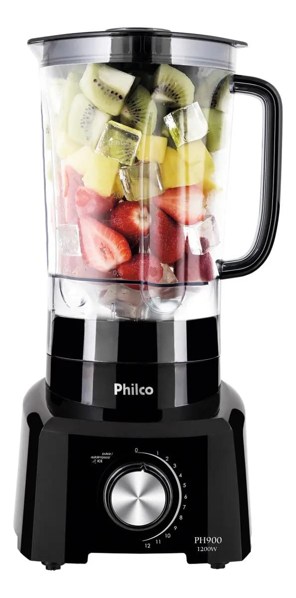 Liquidificador Philco 1200W 3L 12 Velocidades Preto PH900 — foto 1 de 9