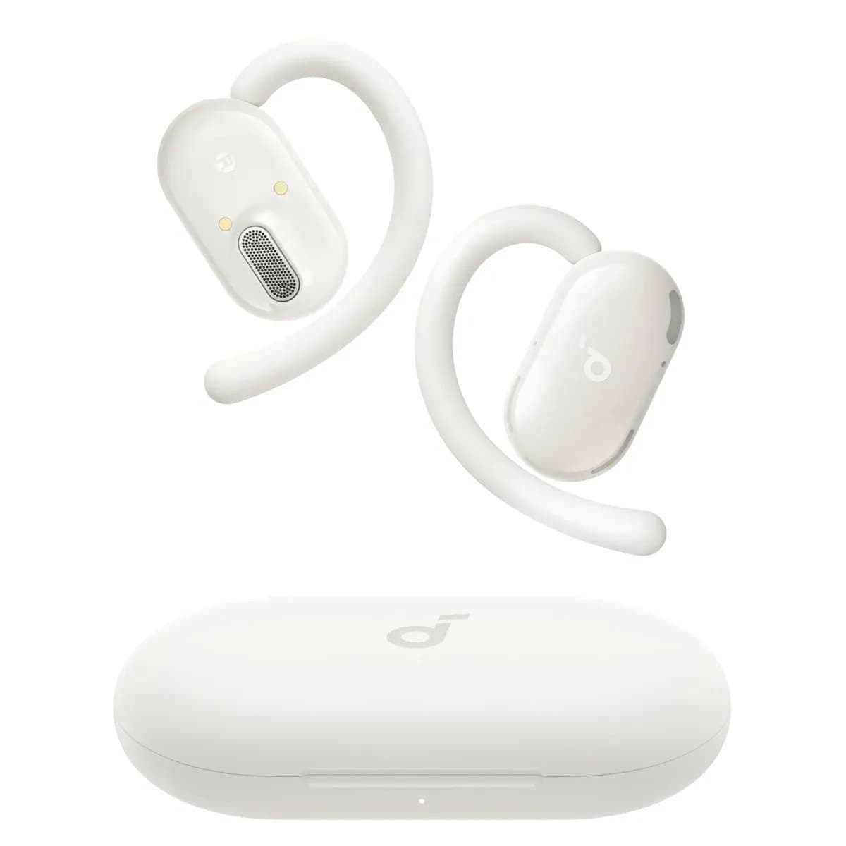 Soundcore V20i da Anker, Fone de Ouvido Bluetooth 5.4 Aberto Esportivo, LED Sincroniza Música, Graves Potentes 4 Microfones, Ganchos Ajustáveis, Confortável, Encaixe Perfeito, IP55 36H, Gamer, Branco — foto 1 de 9
