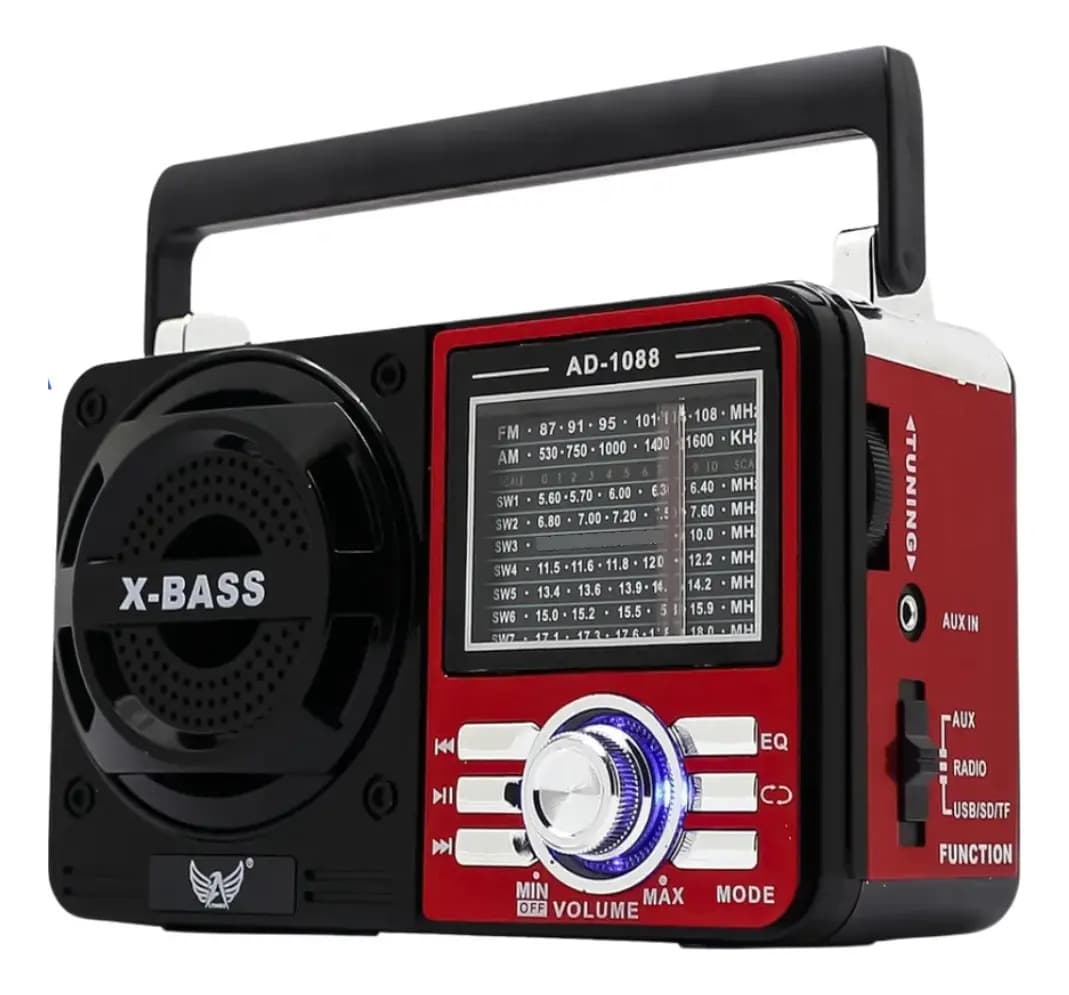 Rádio 9 Xtrad Radio Vintage analógico portátil cor vermelho — foto 1 de 5