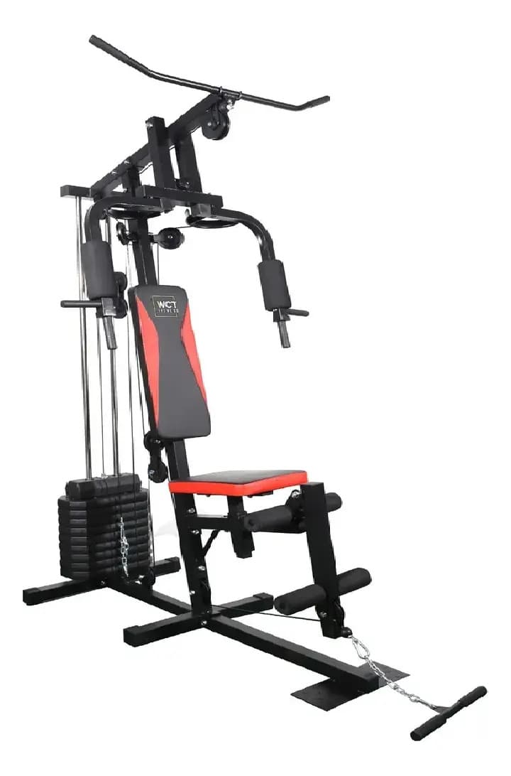 Estação De Musculação De 45kg Wct Fitness Cor da estrutura Preto Cor do estofamento Preto e vermelho — foto 1 de 11