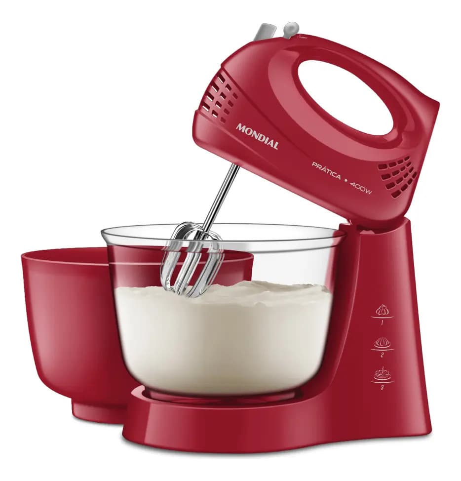 Batedeira Prática B-45-r 400w Vermelha Mondial Cor Vermelho — foto 1 de 7