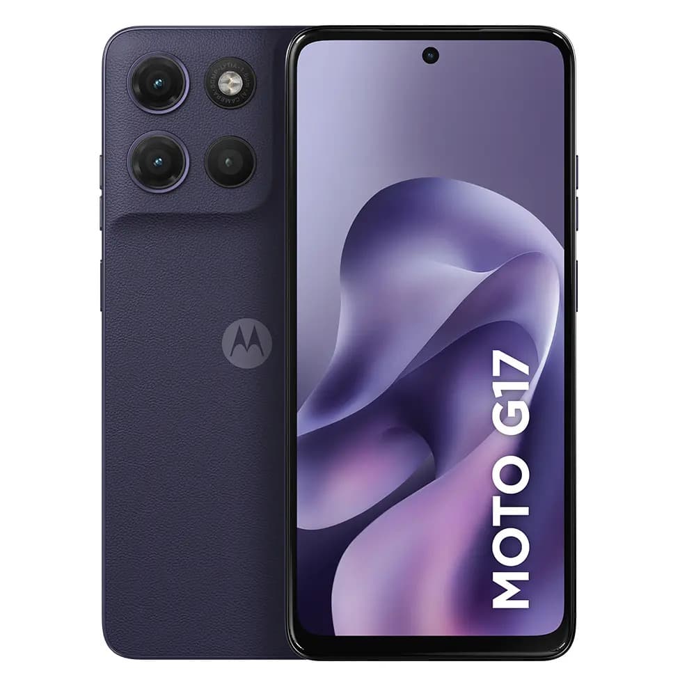 Smartphone Motorola Moto G17 4g - 128gb 12gb (4gb Ram + 8gb Ram Boost) Camera 50mp Sony Lytia 600, Tela Fhd+ 60hz, Bateria 5200 Mah - Roxo — foto 1 de 9