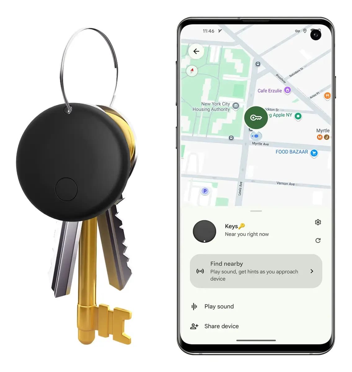 Mini Localizador Smart Tag GPS Rastreador Pessoal Compatível com Android Certificado Google — foto 1 de 8