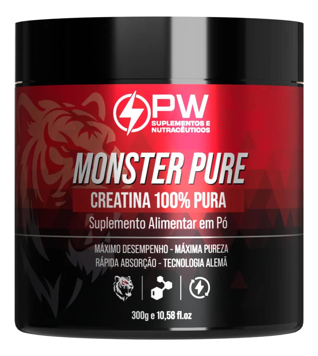 Suplemento Creatina Monster 100% Pura Monohidratada 300g Sem Sabor — foto 1 de 7