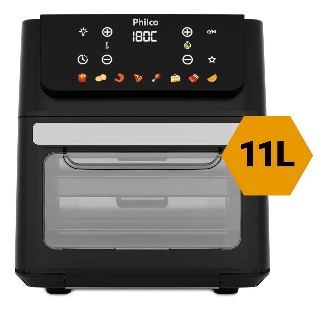 Air Fryer Oven Philco 11L 8 Funções Visor 1800W PAF11B — foto 1 de 8