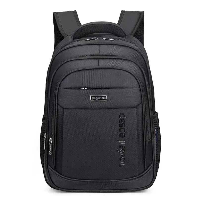 Mochila Estudantil Reforçada JIESIPOTE unissex, tecido durável, faixa reflexiva, vários bolsos internos e externos, alça reforçada, prática para livros, cadernos e materiais escolares diários — foto 1 de 8