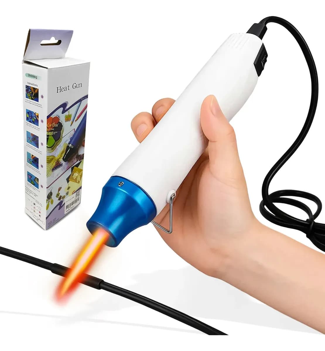 Soprador Termico Ar Quente Portatil 300w Mini Pistola 220v Iigenai Soprador Térmico Portátil Bico Ar Quente Pistola 300w Marca — foto 1 de 9