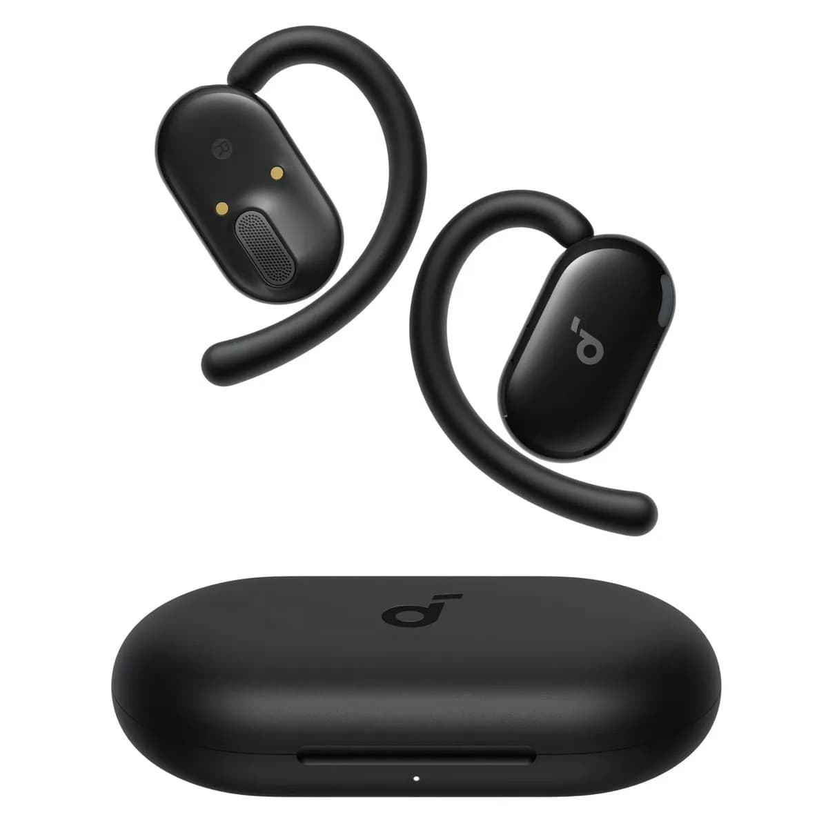 Soundcore V20i da Anker, Fone de Ouvido Bluetooth 5.4 Gamer Aberto Esportivo, LED Sincroniza Música, Graves Potentes 4 Microfones, Ganchos Ajustáveis, Confortável, Encaixe Perfeito, IP55 36H, Preto — foto 1 de 9