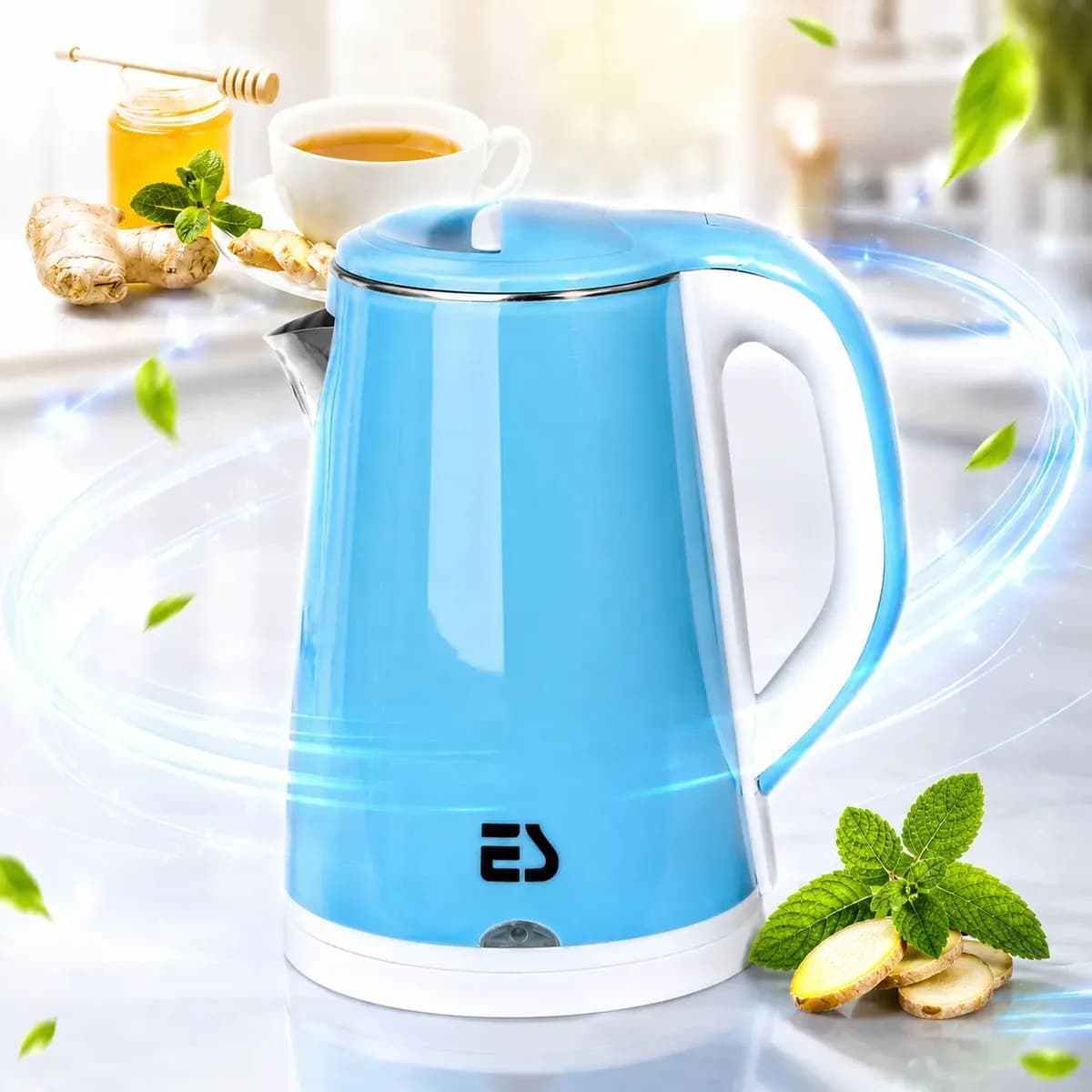 Chaleira elétrica Primeware Chaleira Elétrica azul 1.7L — foto 1 de 12