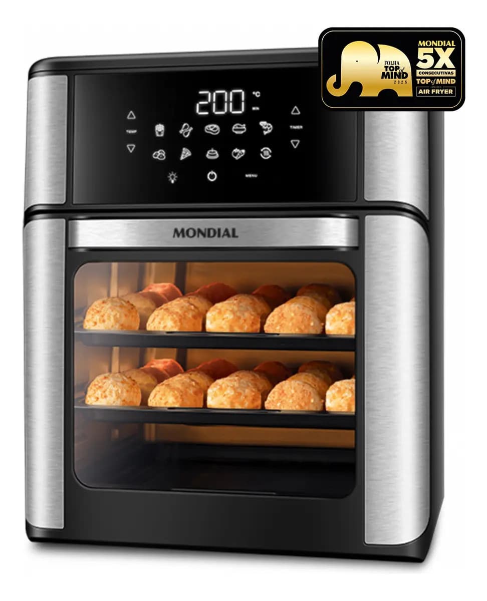 Fritadeira Air Fryer Forno Oven 12L, Mondial, 2000W - AFON-12L-BI — foto 1 de 9