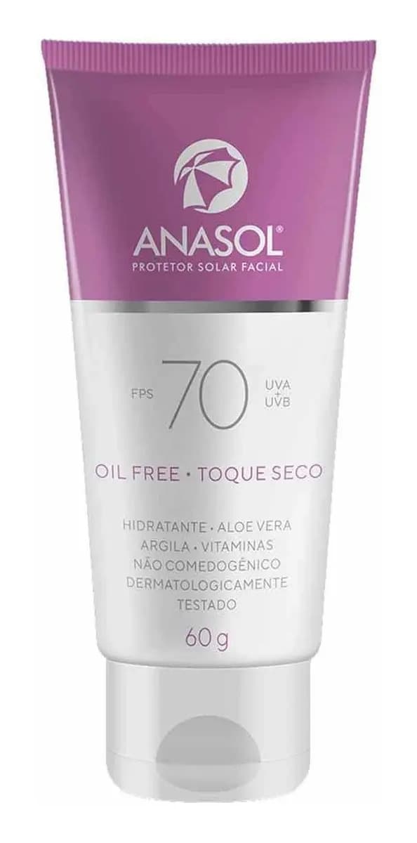 Protetor Solar Facial Hidratante Fps70 Anasol 60g Toque Seco — foto 1 de 8
