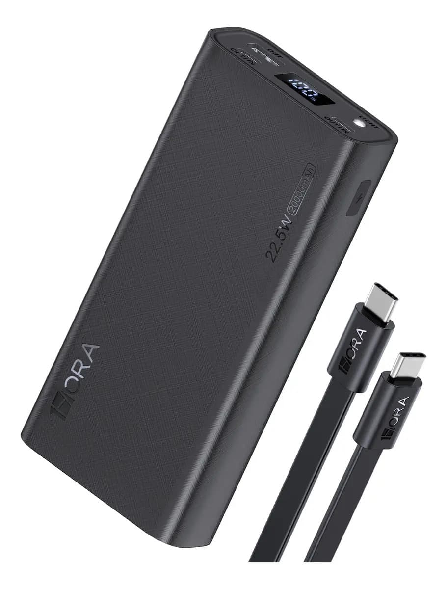 Power Bank 20000mah Carregador Super Rápido 20w Portátil Preto — foto 1 de 9
