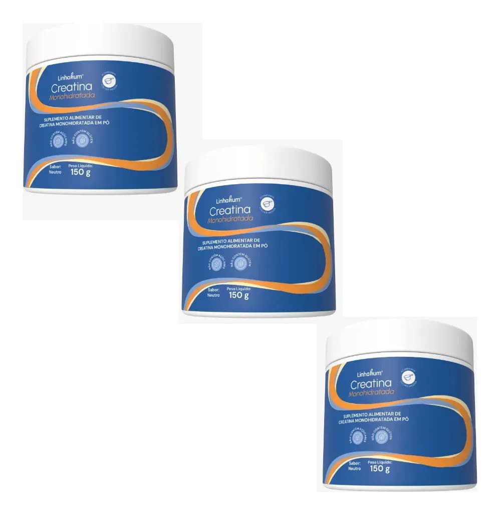 3un Creatina Suplemento 100% Monohidratada Muscular Linhahum Neutro — foto 1 de 4