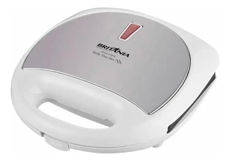 Sanduicheira Grill Britânia Belo Pane Inox 750w Antiaderente Cor Branco — foto 1 de 5