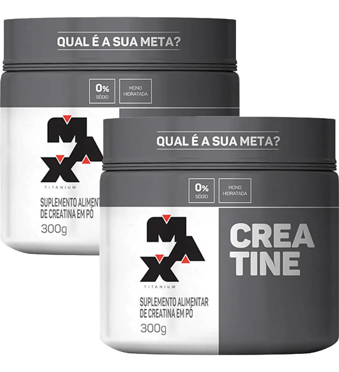 Kit 2x Creatina 300g Creatina Monohidratada Max Titanium Sem Sabor Alta Pureza — foto 1 de 5