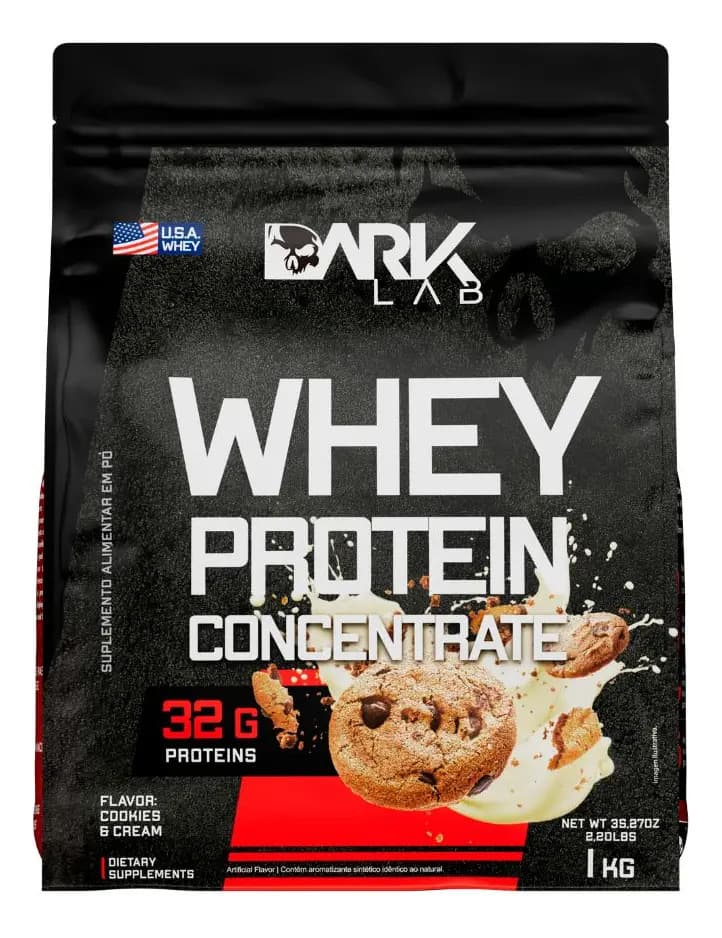 Whey Protein Concentrado 1kg Cookies & Cream Dark Lab — foto 1 de 5