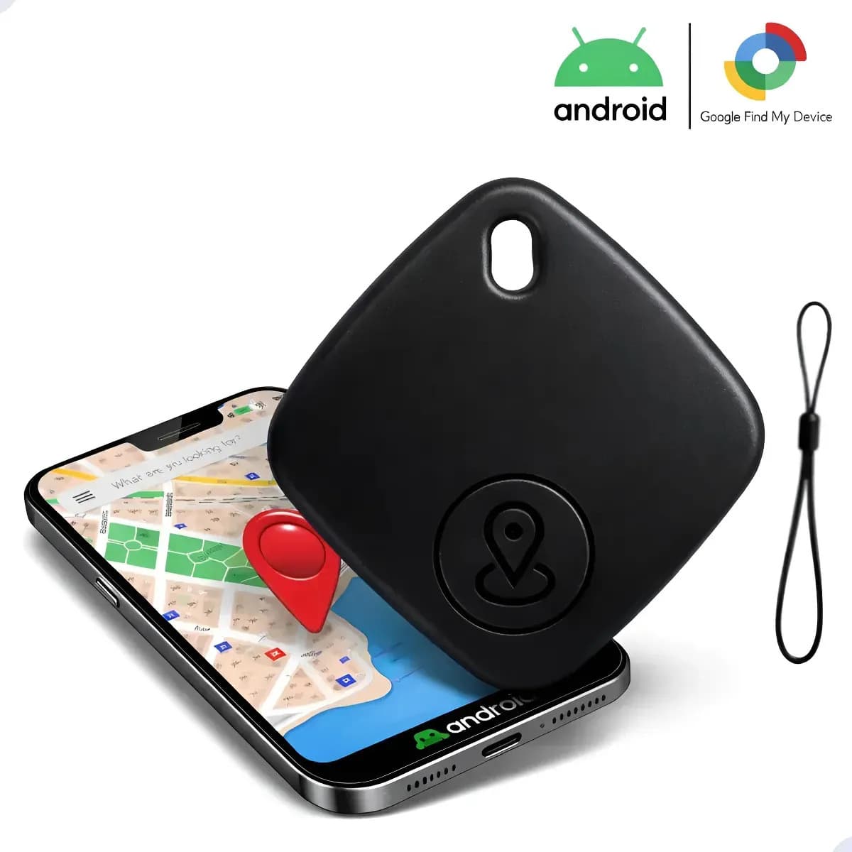 Mini Localizador Gps Smart Tag Compatível Android Rastreador Preto/branco — foto 1 de 4