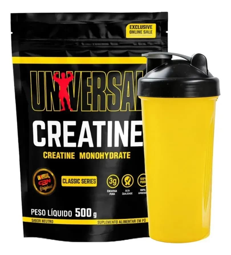 Suplemento Creatina Monohidratada 500g Refil + Coqueteleira - Universal Nutrition — foto 1 de 4