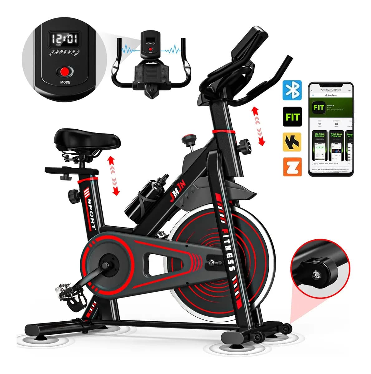 Bicicleta Ergométrica Spinning Inércia Profissional Aço Bicicleta Ergométrica Spinning Roda De Inércia