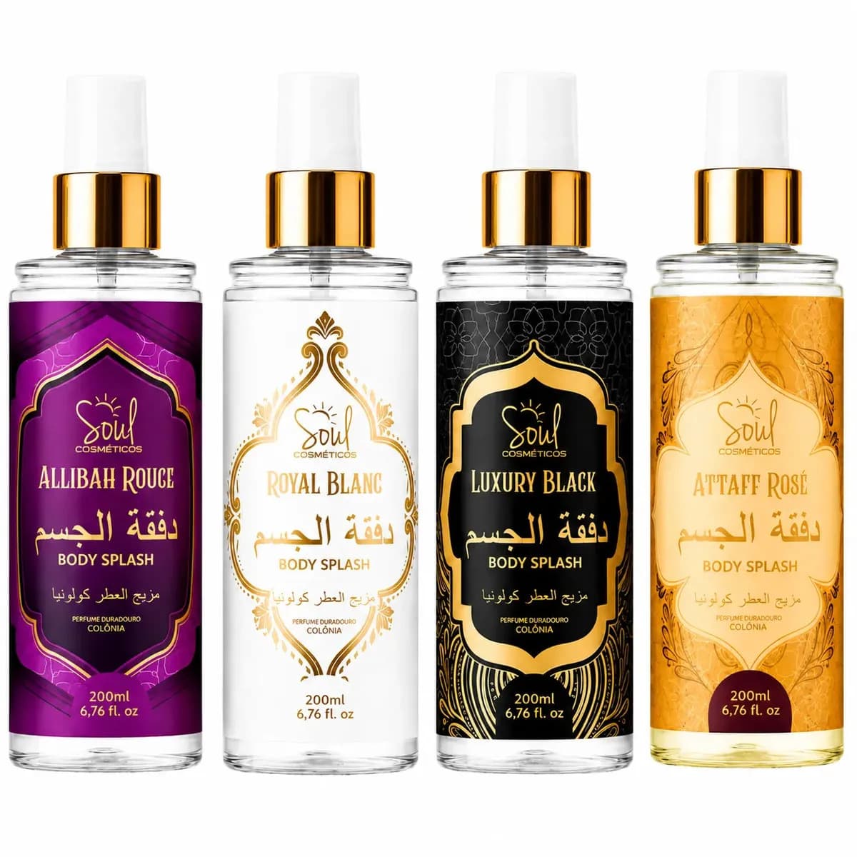 Body Splash Arabe C/4un 200ml Perfume Feminino de Luxo Alta Concentração — foto 1 de 5