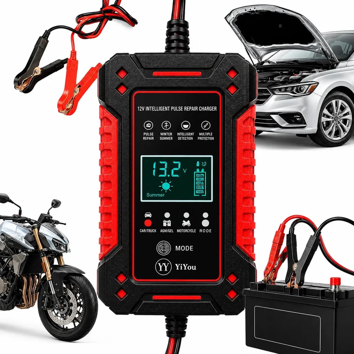 Carregador Inteligente De Bateria Automotiva 12v Portátil — foto 1 de 9