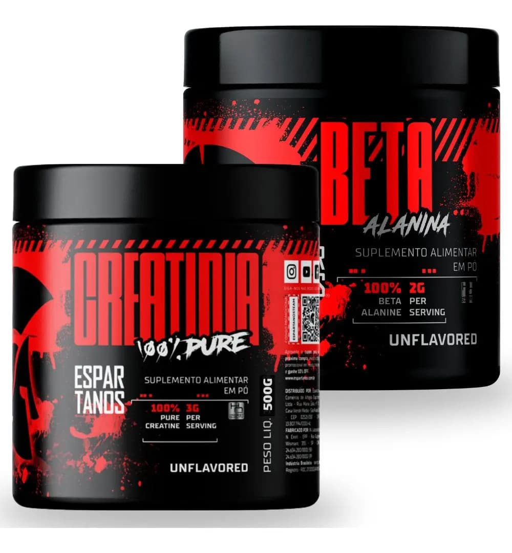 Creatina Pura 500g + Beta Alanina Pura 500g - Espartanos — foto 1 de 6