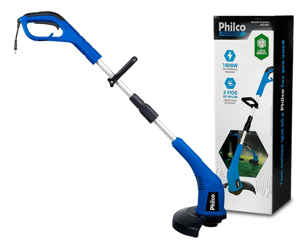 Aparador De Grama Elétrico Philco Pag1800 1800w Azul Philco — foto 1 de 12