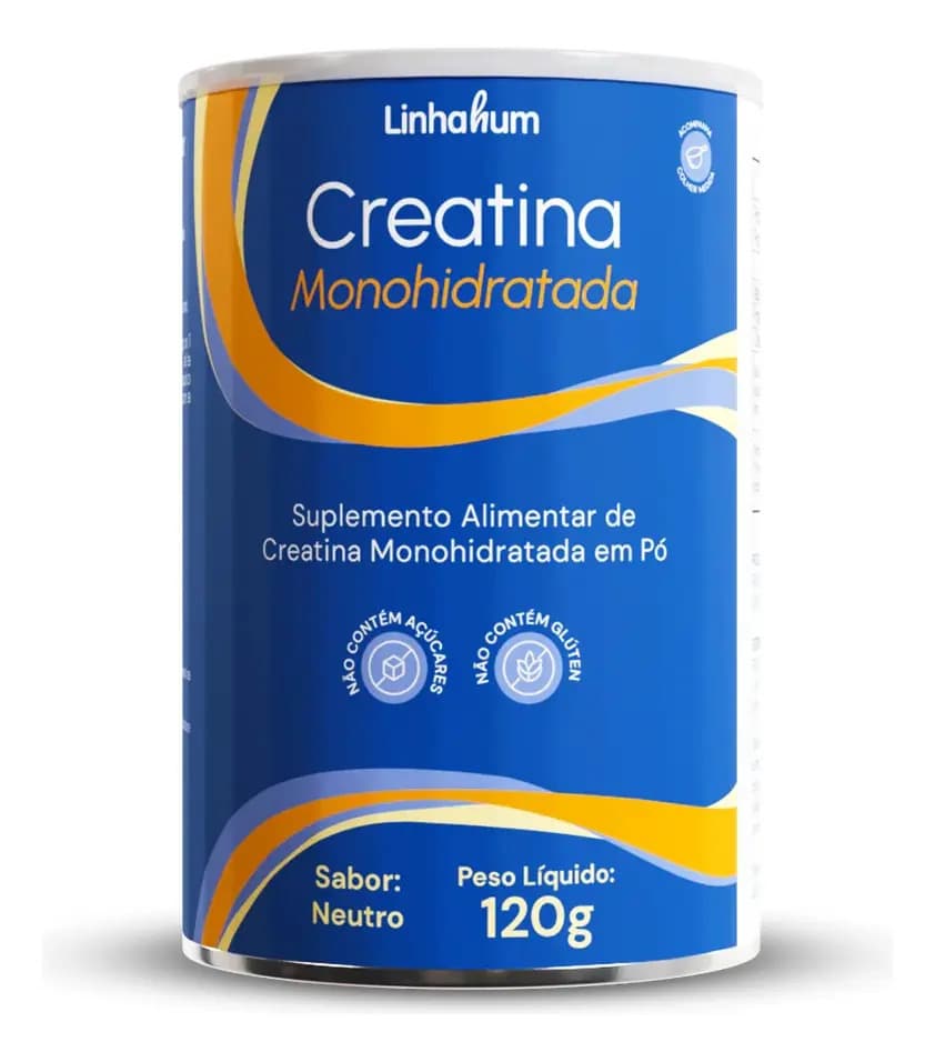 Creatina Suplemento Pó 100% Monohidratada Muscular Linhahum Sabor Neutro — foto 1 de 2