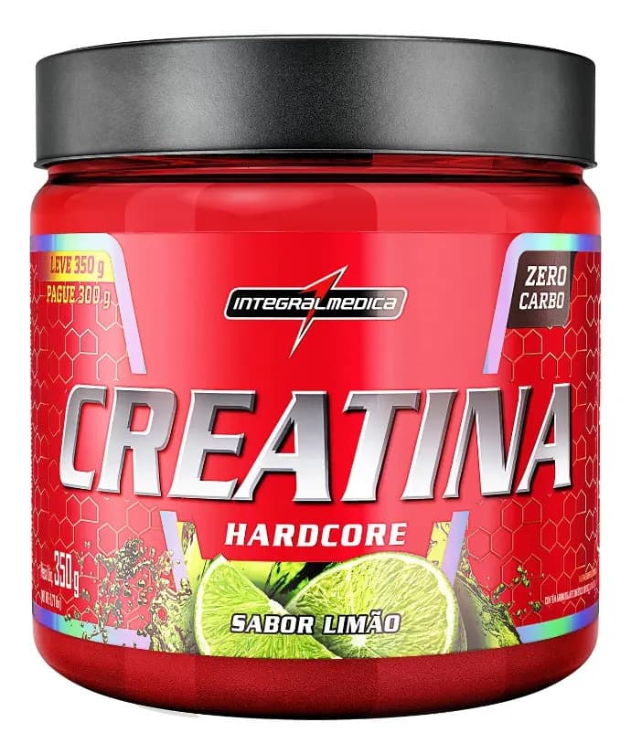Suplemento Creatina Hardcore Sabor Limão 350g Integralmédica Limão — foto 1 de 3