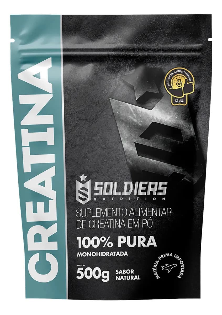Creatina 500g Suplemento Monohidratada em pó 100% Pura - Soldiers Nutrition — foto 1 de 6