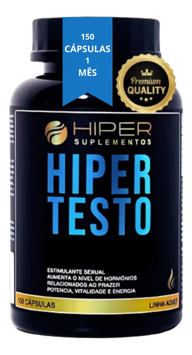 Hiper Testo - Suplemento Essencial Para Aumentar Hormônio Masculino - Fórmula Exclusiva - Feno Grego, Boro, Selênio E Vitamina B3 B6 Zinco Para Força, Energia, Resistência E Crescimento Muscular — foto 1 de 6