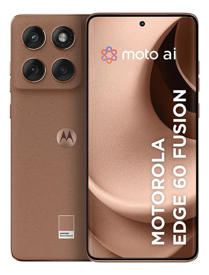 Smartphone Motorola Edge 60 Fusion 5G - 256GB 24GB (8GB RAM+16GB Ram Boost) Tela Quad-Curve moto AI 50MP Sony Camera ultrarresistencia militar IP68 + IP69 - Mocha Mousse — foto 1 de 10