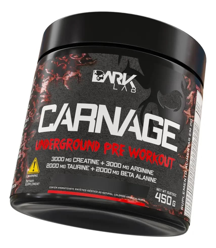 Pre Treino Carnage Pink Lemonade 450g com Creatina Dark Lab — foto 1 de 4
