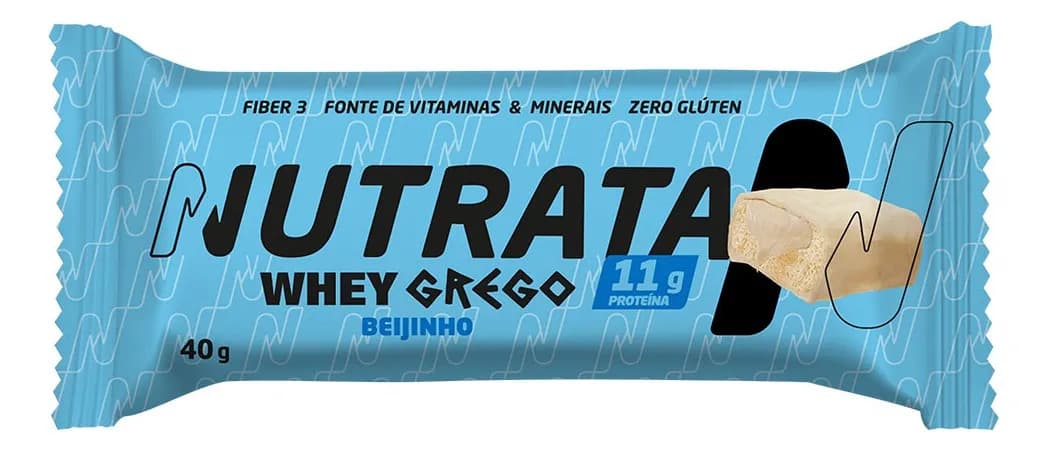 Barra Whey Grego 40g Display com 12 unidades Beijinho Nutrata — foto 1 de 3