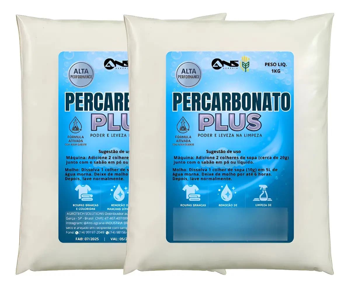 Percarbonato De Sódio 100% Puro Removedor De Manchas 2kg — foto 1 de 7