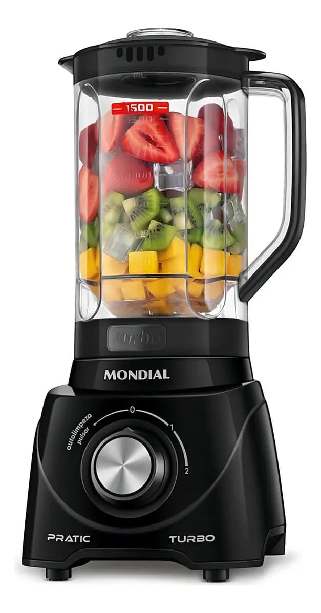 Liquidificador Pratic Turbo, Mondial, 550W - L-98-B — foto 1 de 7