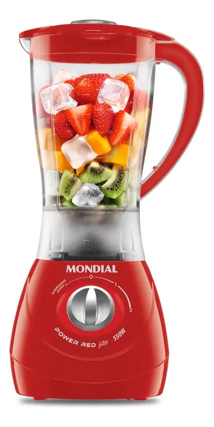 Liquidificador Turbo Power L-77 500w Vermelho Mondial — foto 1 de 9