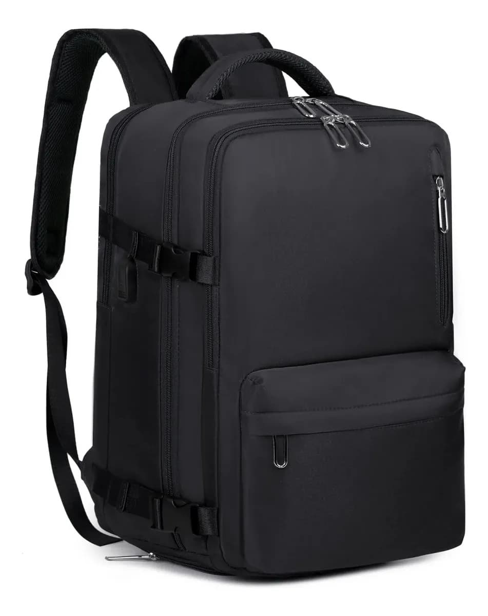 Mochila Viagem Executiva Grande Notebook Masculina Feminina Preto — foto 1 de 7