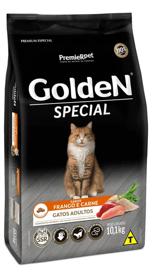 Ração Golden Special Gatos Adultos Frango E Carne 10,1 Kg — foto 1 de 7