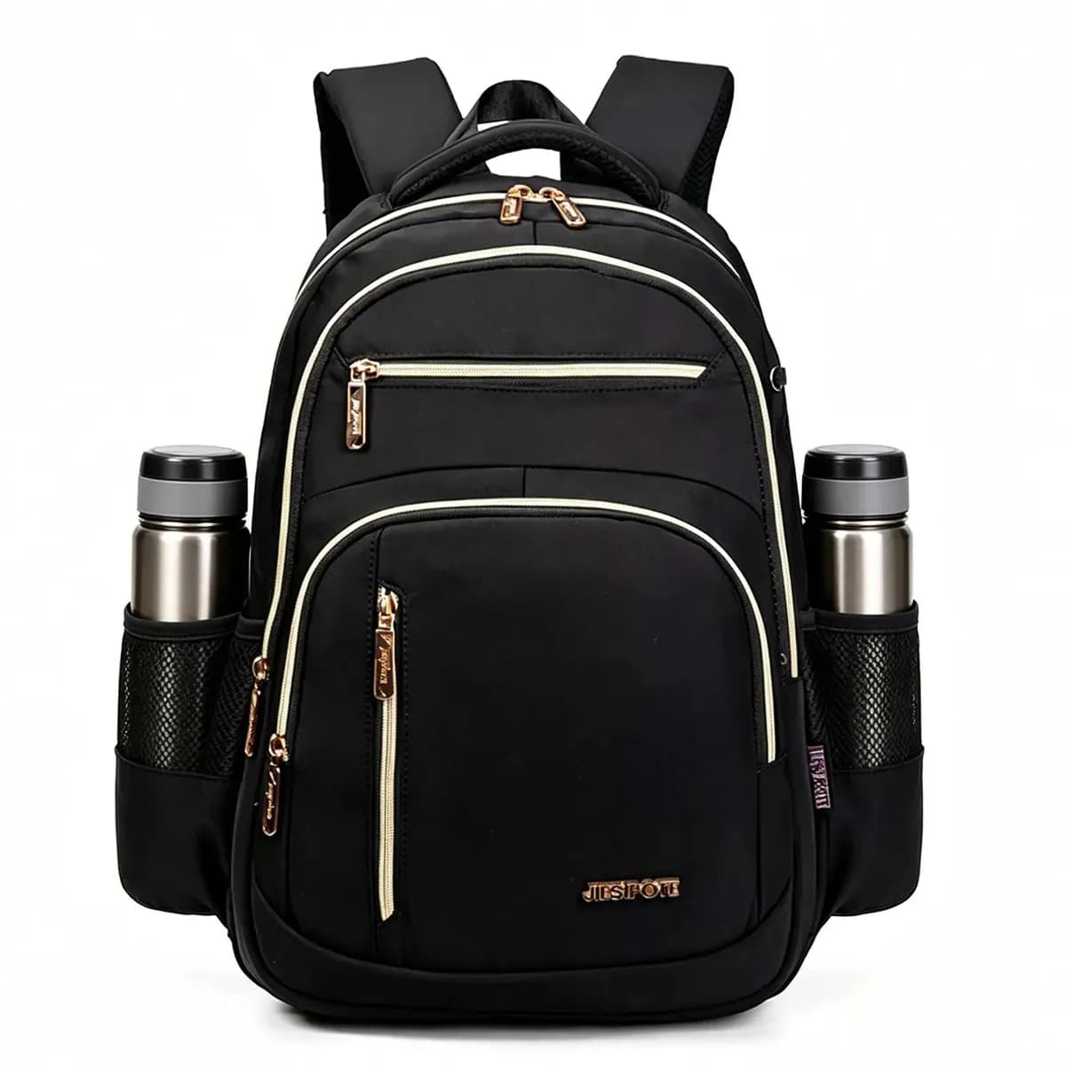 Mochila feminina, ideal para deslocamentos diários, viagens e estudos, impermeável, reforçada, com capacidade para portátil, 24L (preto) — foto 1 de 6