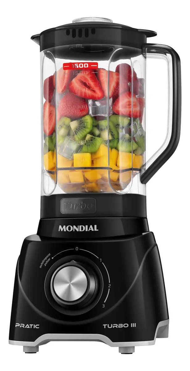 Liquidificador Pratic Turbo III Mondial 550W L-93-BG — foto 1 de 5